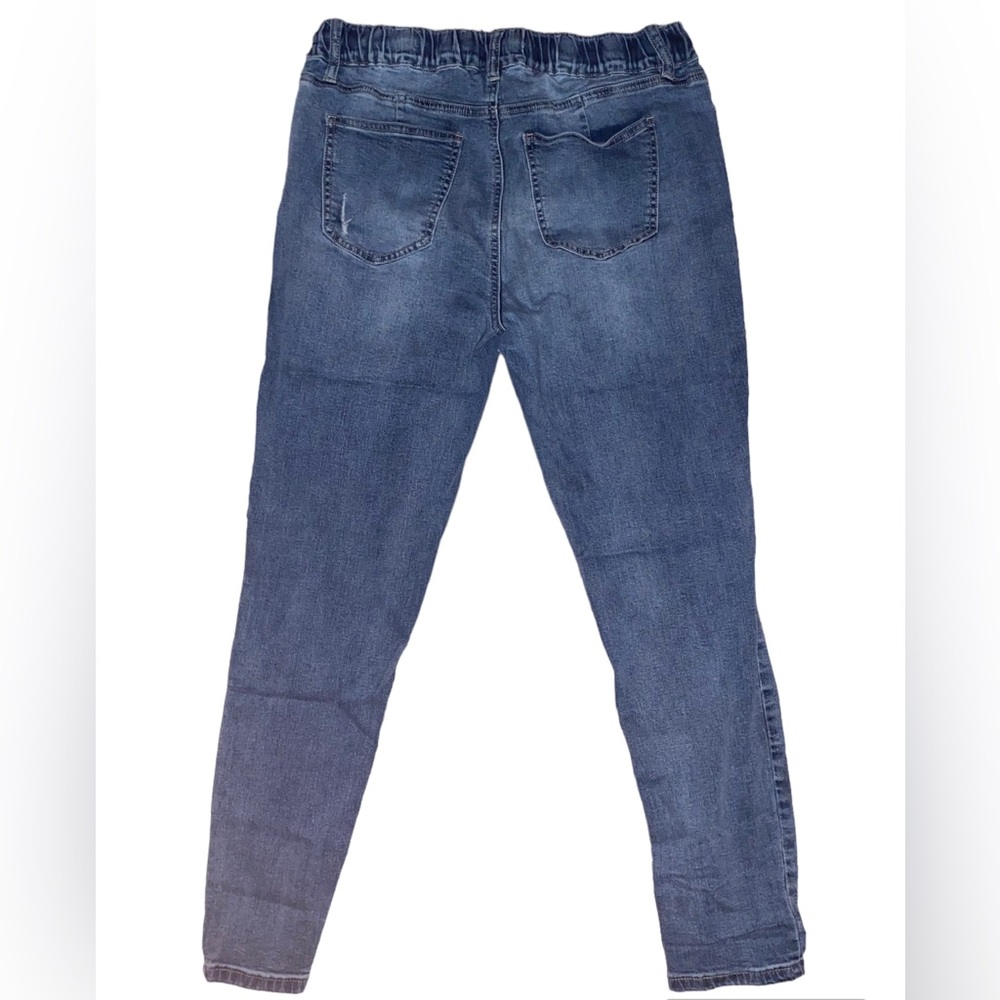 SOLD Ashley Mason Distressed Drawstring Waist Skinny Jean Jeggings - Picture 3 of 6